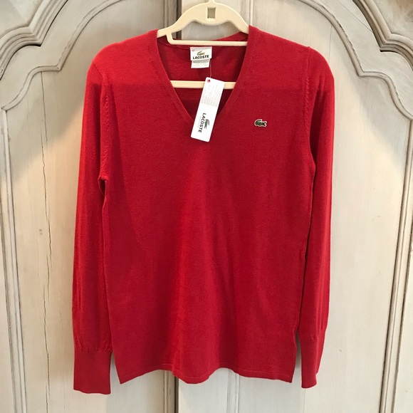Lacoste Sweaters - NWT - Lacoste V-Neck Sweater - Sz 10 (42)